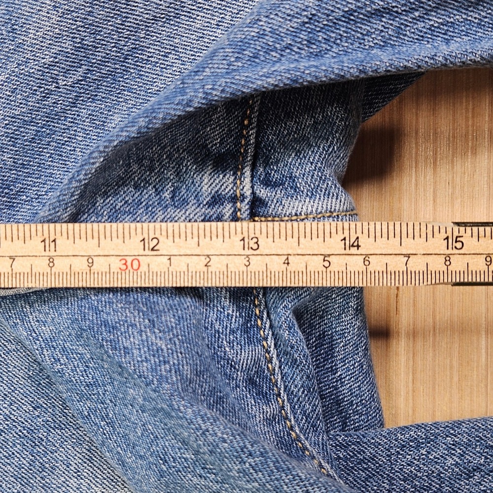 Old Navy OG Loose Button Fly Jeans Womens 18T Tall Blue High Rise Split Hem NEW - Picture 10 of 16
